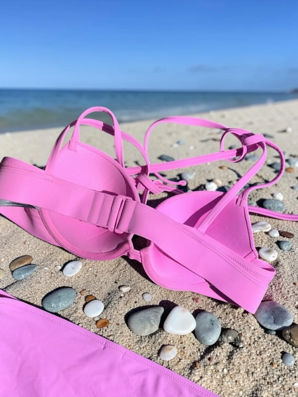 Aerie  Pink Push-Up Swim Top & Bikini Bottom Set - Picture 13 of 16